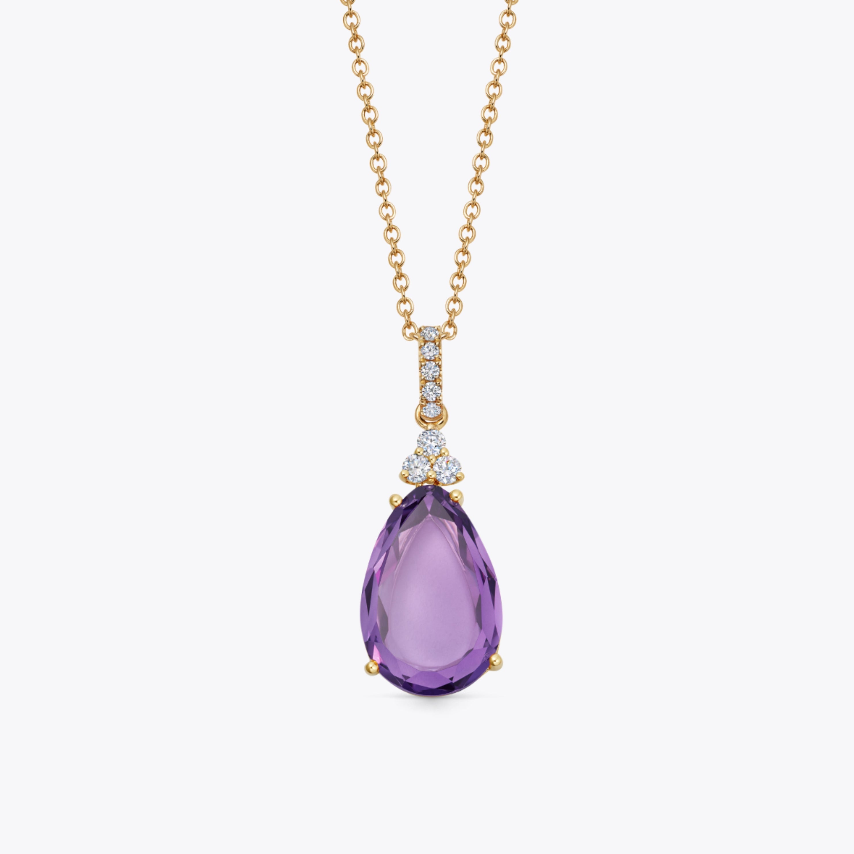 Candy Amethyst and Diamond Pendant