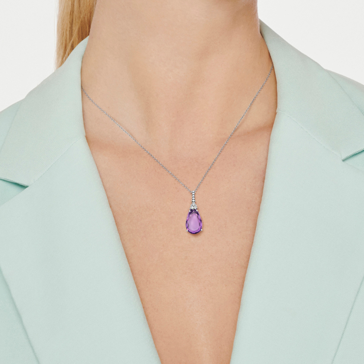 Candy Amethyst and Diamond Pendant