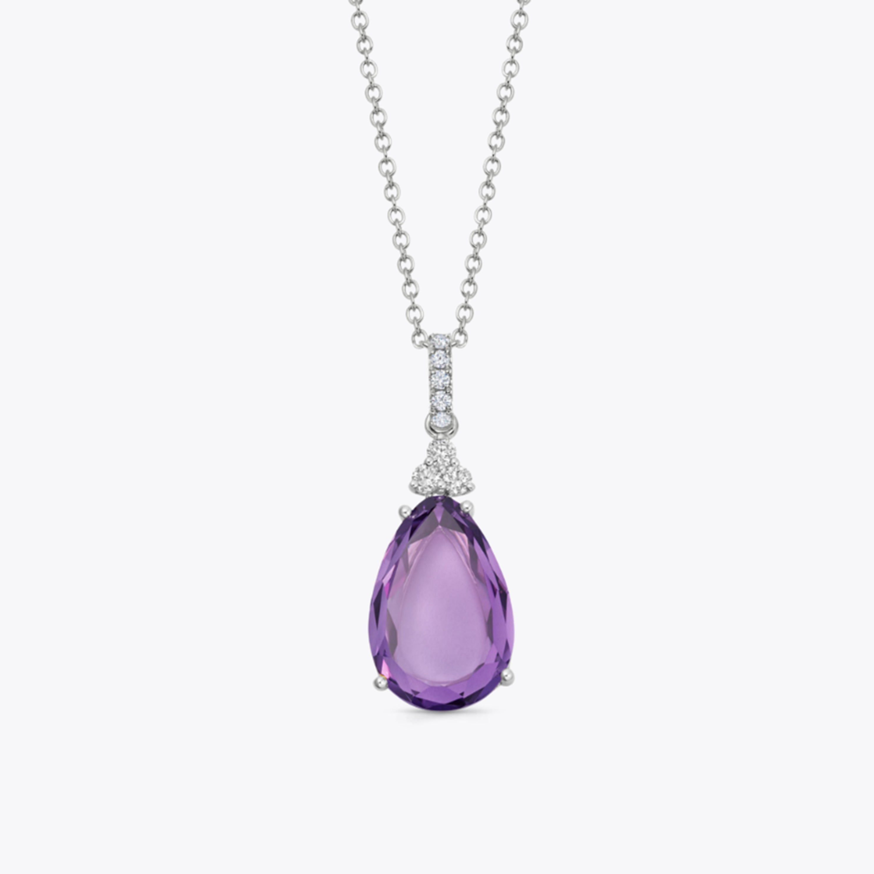 Candy Amethyst and Diamond Pendant