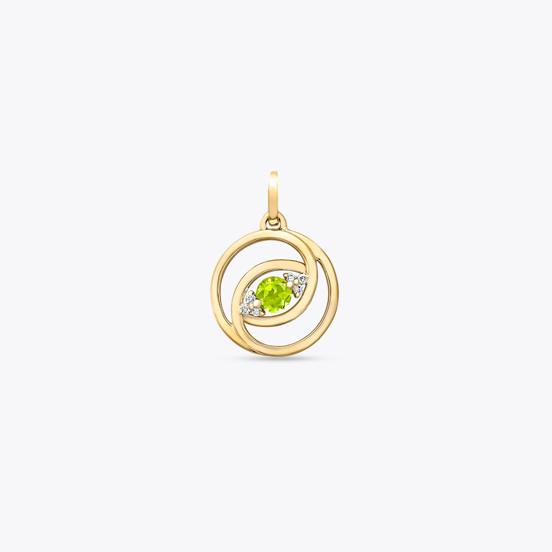 Peridot and Diamond Pendant Only