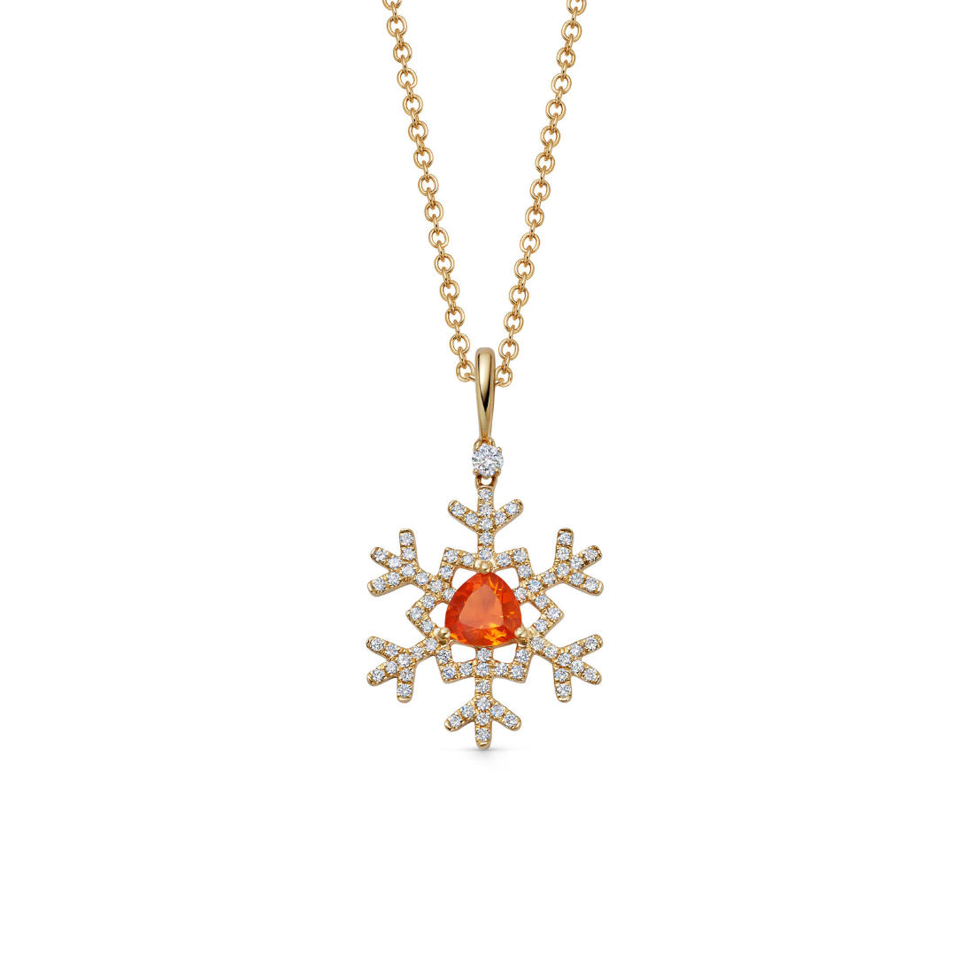 Opal snowflake necklace on sale