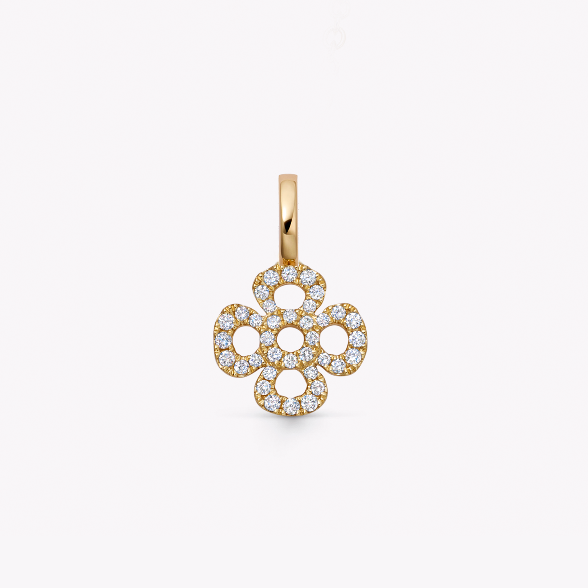 Detachable Four-Petal Diamond Pendant
