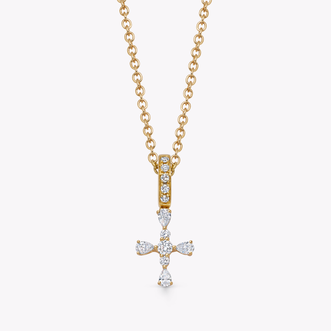 Detachable Diamond Cross Pendant