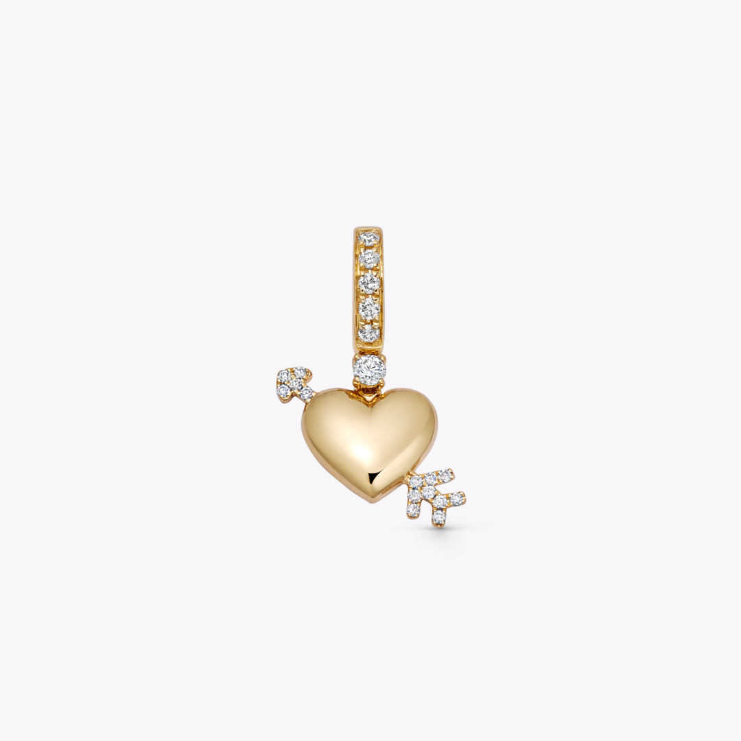 Detachable Heart and Diamond Arrow Pendant