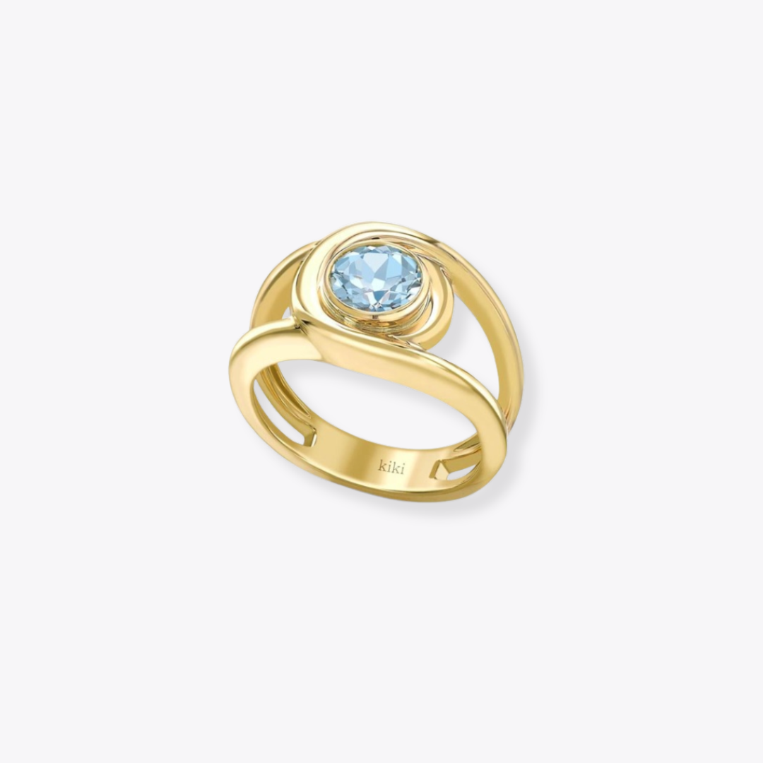 Forget-Me-Not Blue Topaz Ring