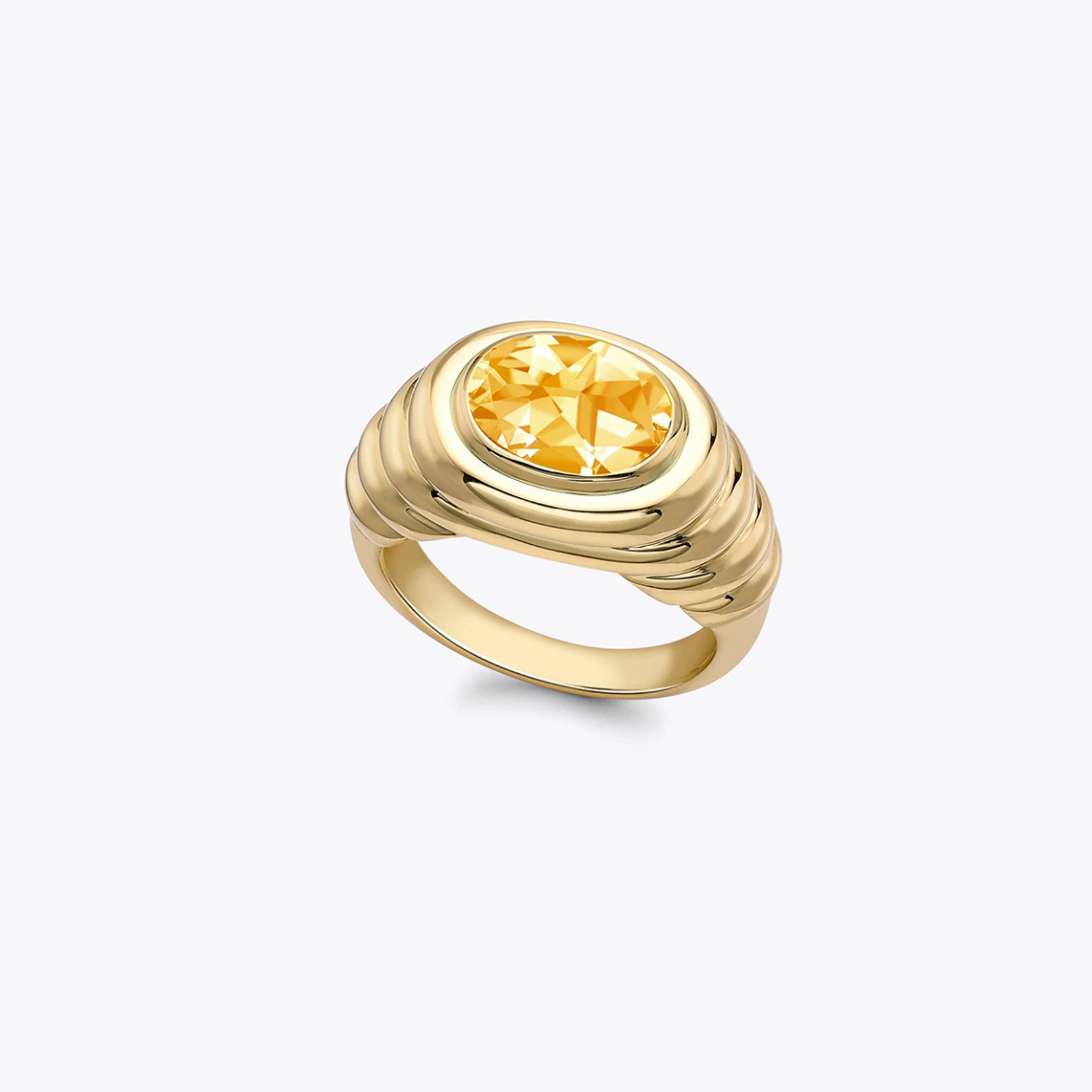 Kiki Classics Citrine Ripple Ring
