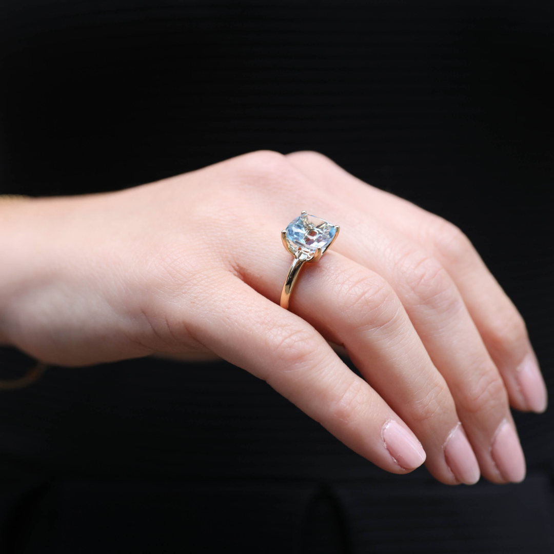 Kiki Cushion Blue Topaz Ring