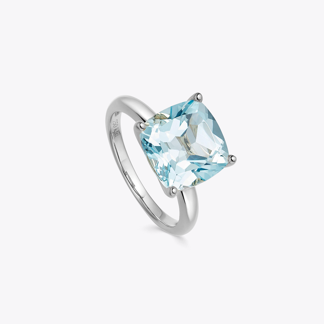 Kiki Cushion Blue Topaz Ring