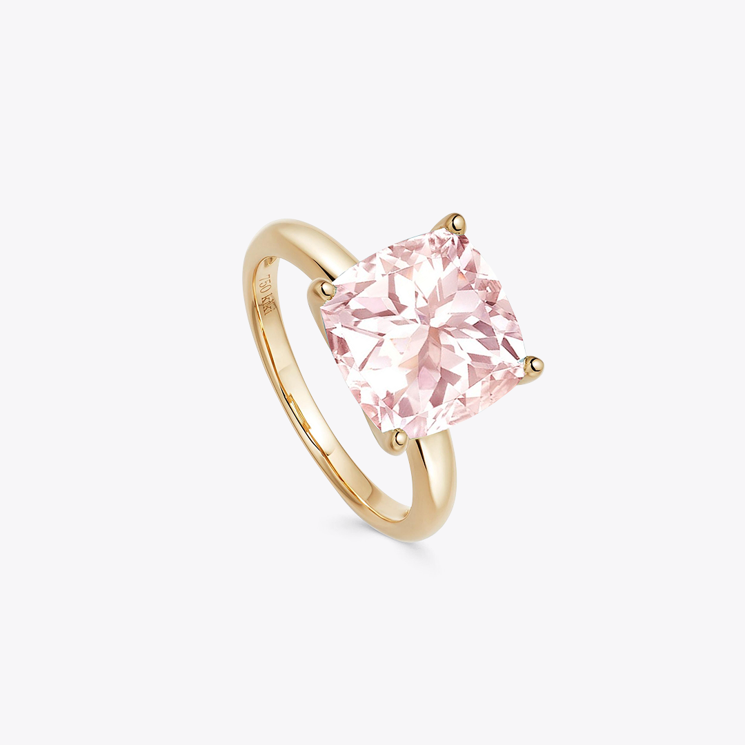 Kiki Cushion Morganite Ring