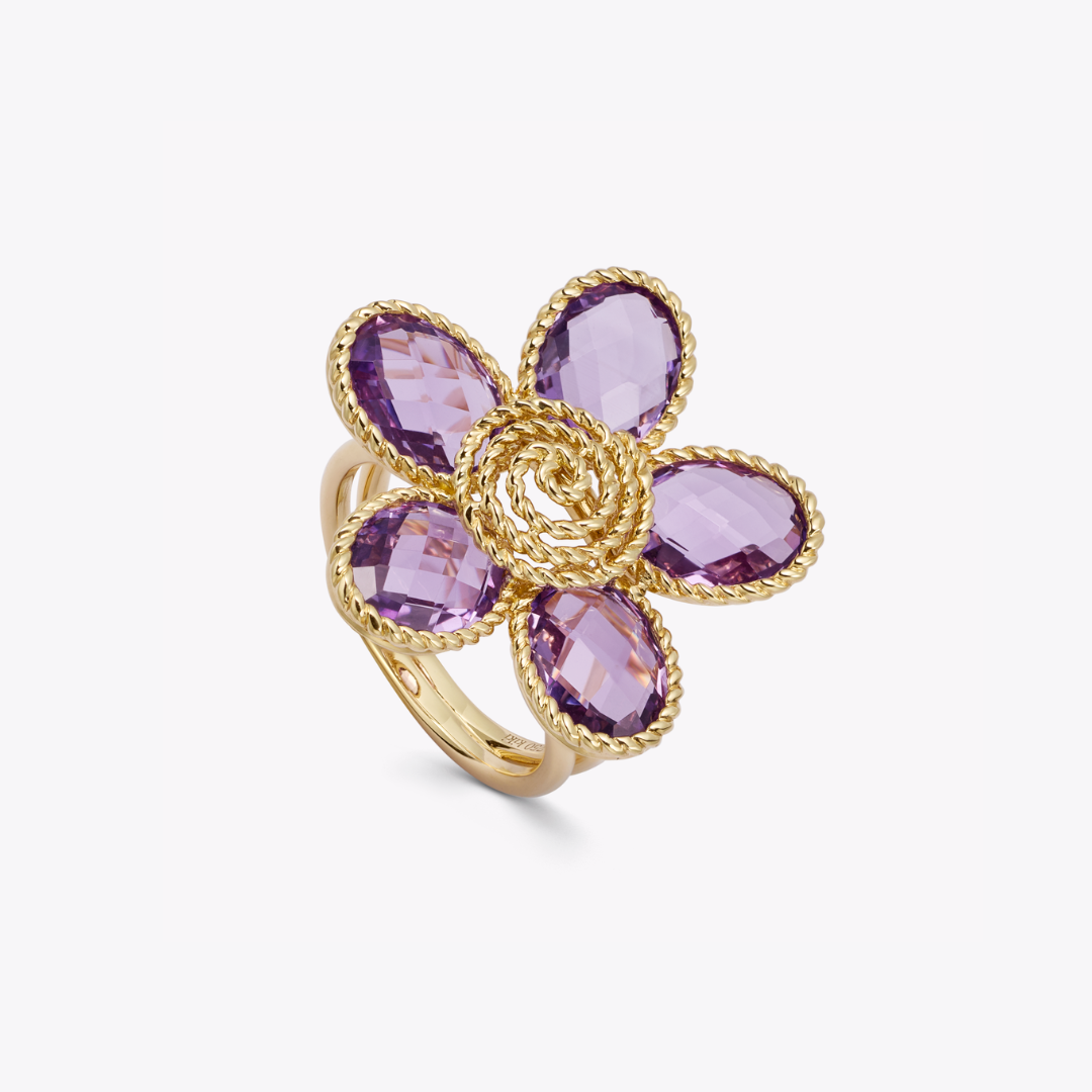 Florence Amethyst Flower Ring