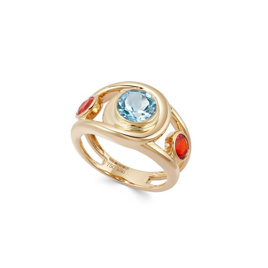 Opal and 2025 yellow topaz ring