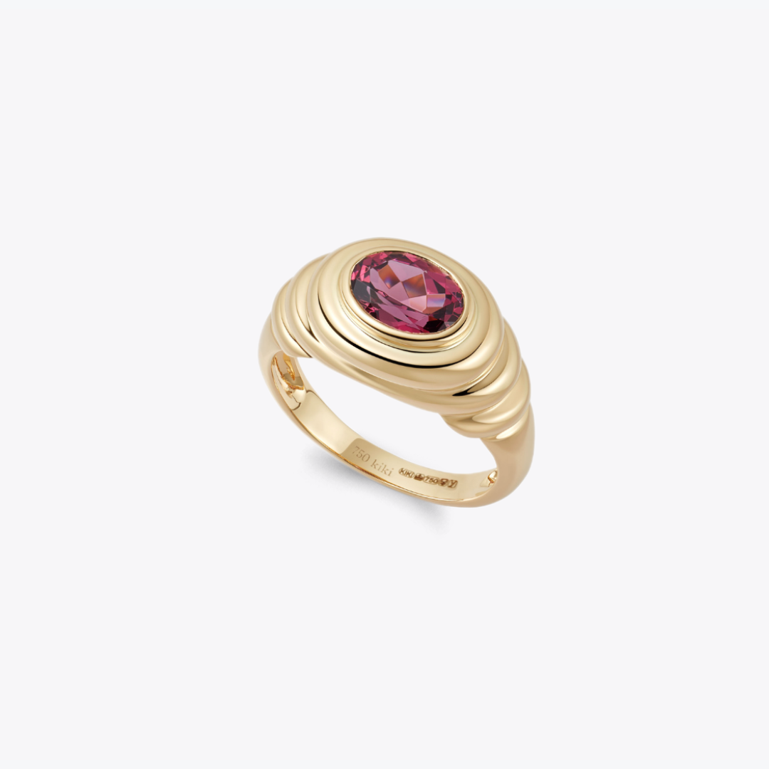 Kiki Classics Mini Rhodolite Garnet Ripple Ring