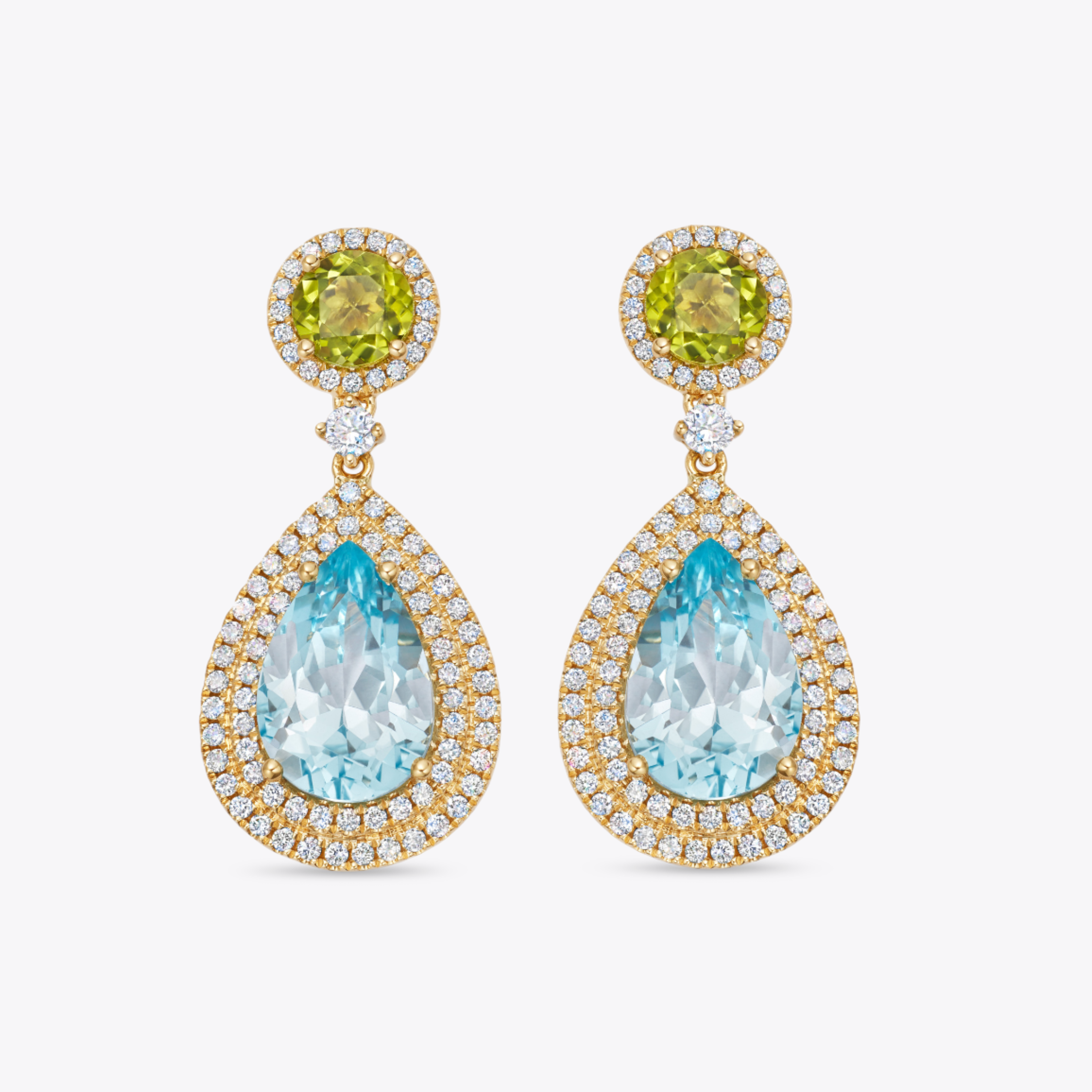 Special Editions Signatures Blue Topaz and Peridot Earrings