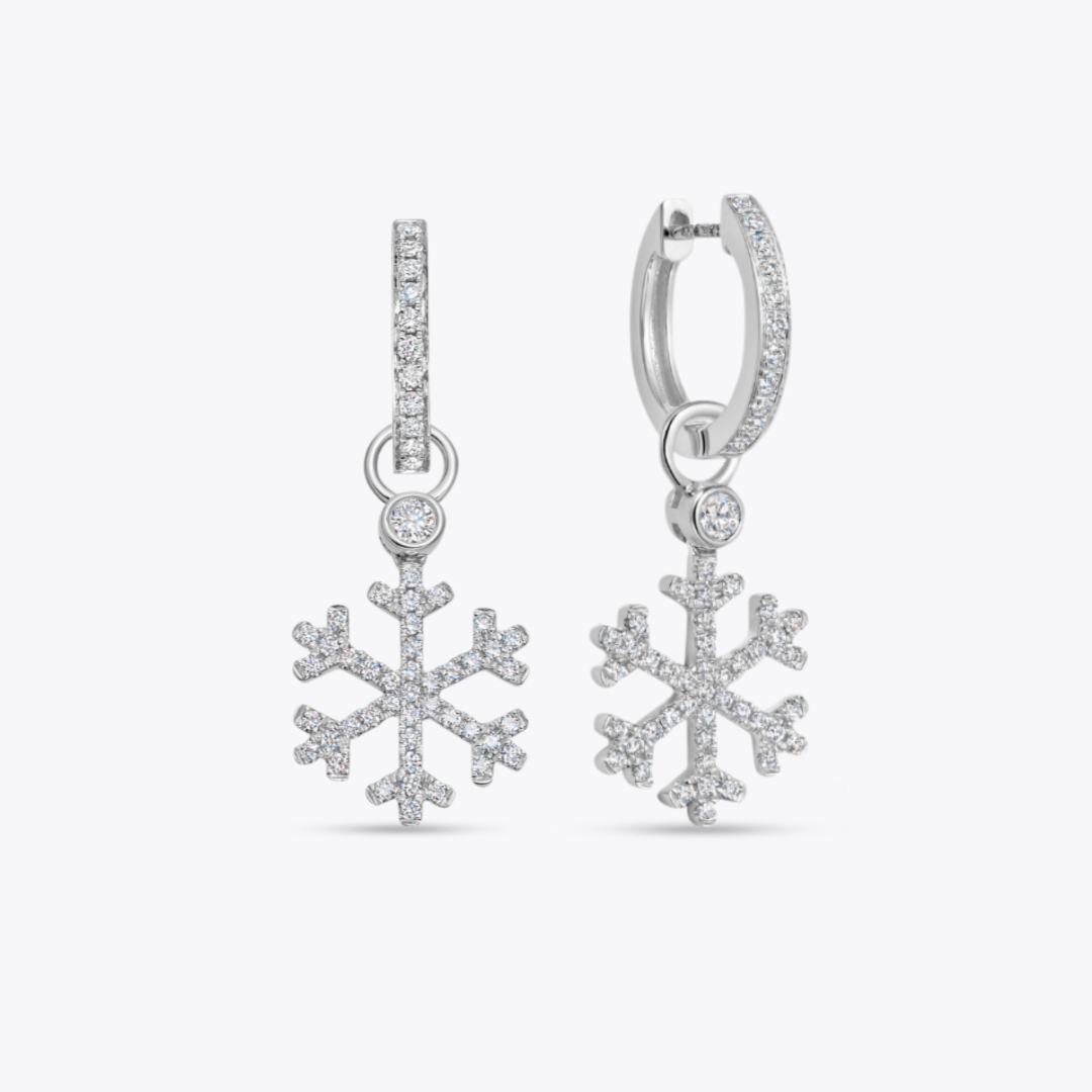 Snowflake Diamond Detachable Earrings