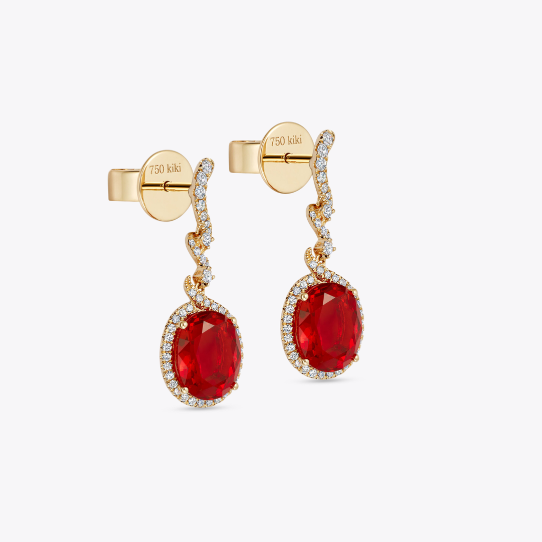 Special Editions Fire Opal and Diamond Twist Earrings