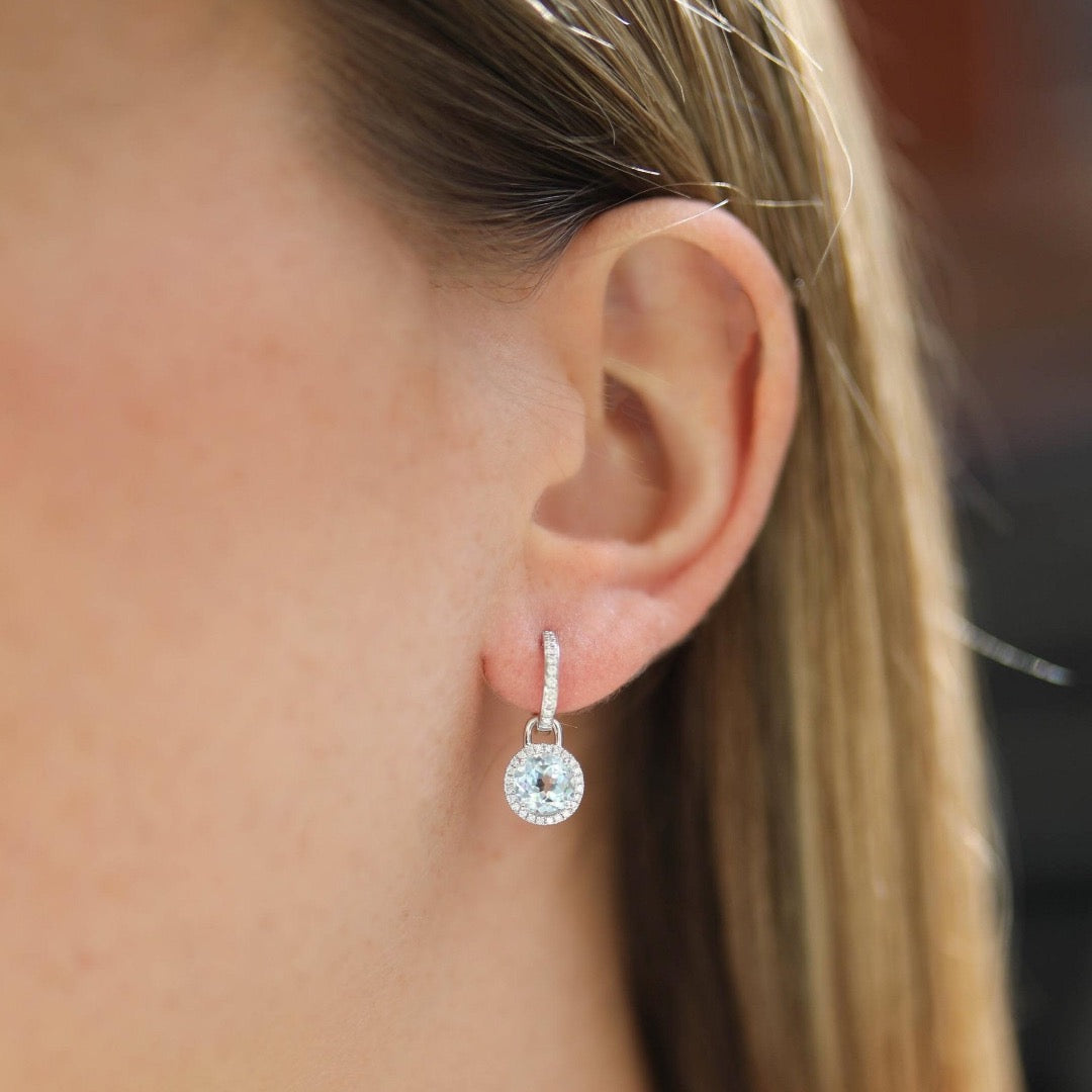Grace Mini Blue Topaz and Diamond Detachable Drops