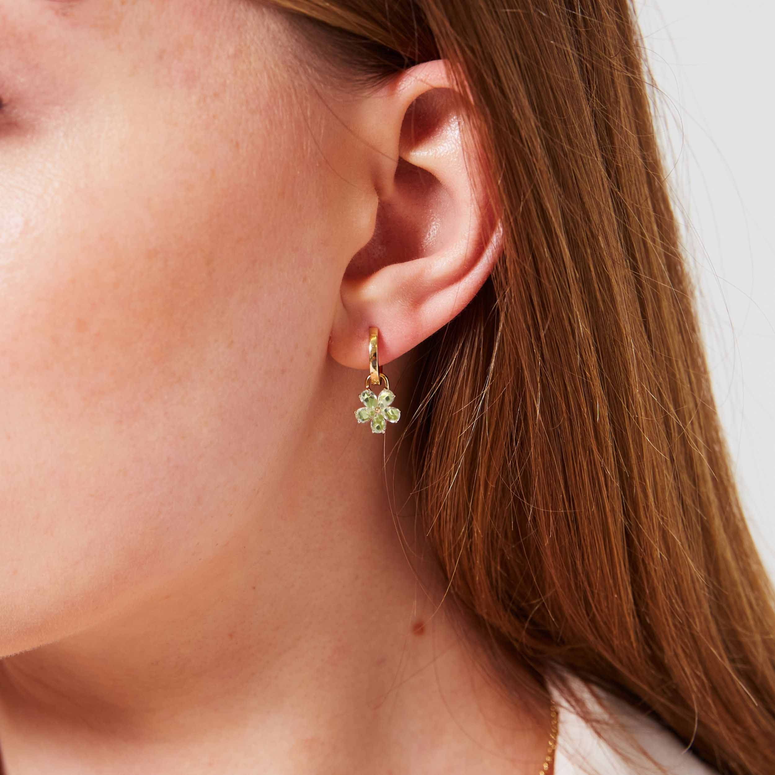 Petals Peridot Flower Detachable Drops