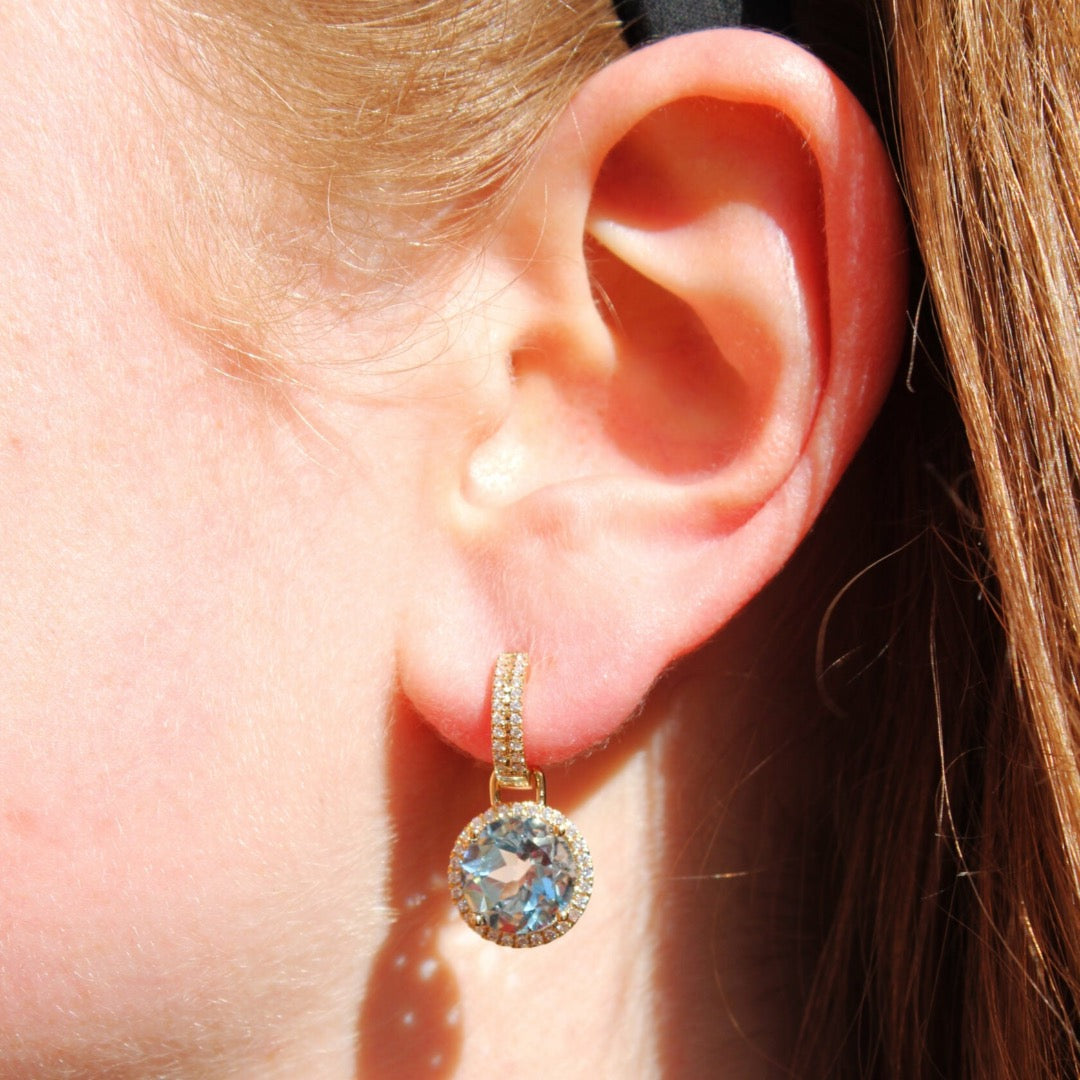 Grace Large Blue Topaz and Diamond Detachable Drops