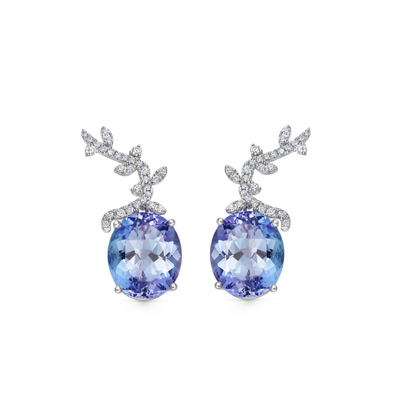 Special Editions Tanzanite and Diamond Vine Earrings