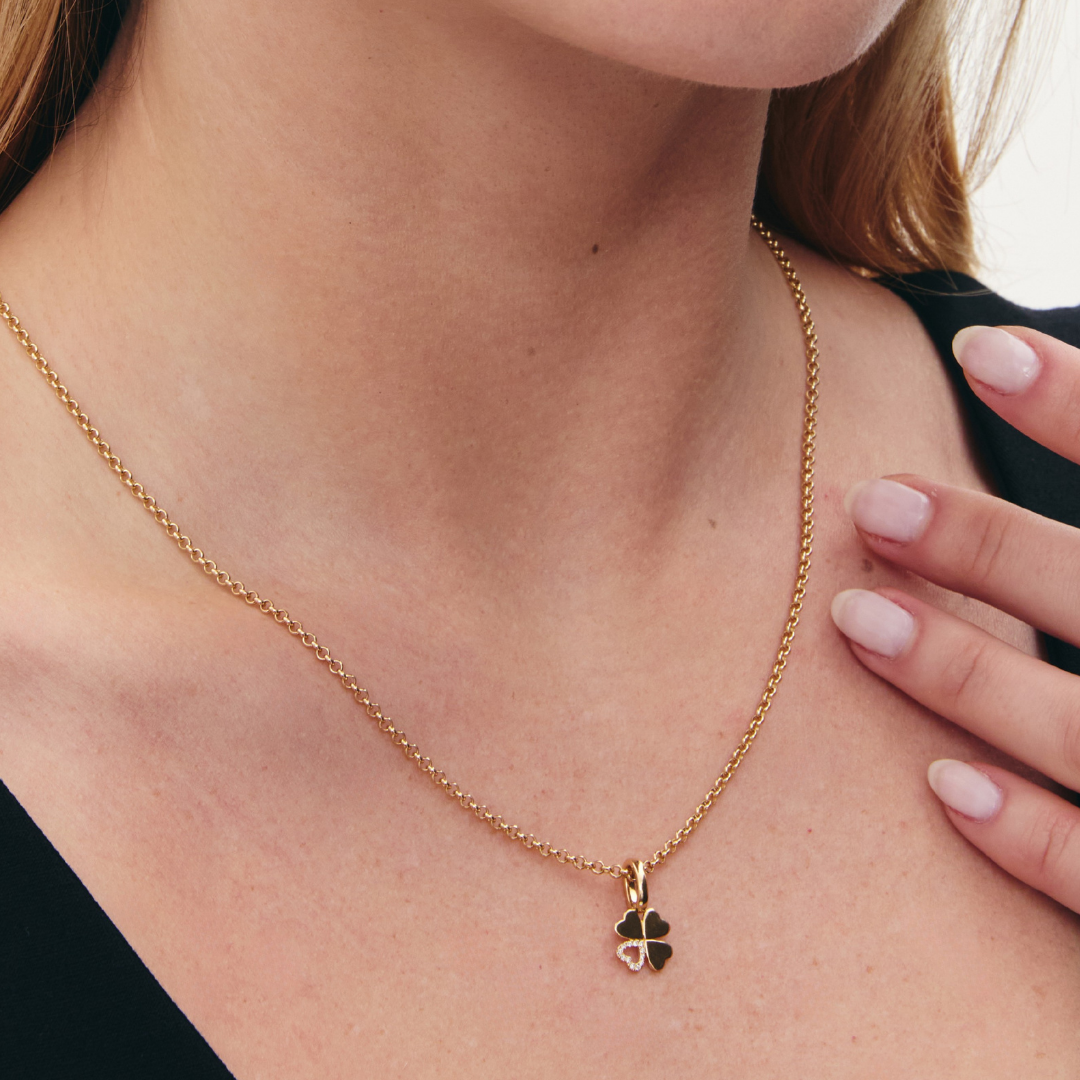 Detachable Four-Leaf Clover Pendant