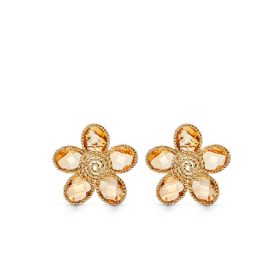 Florence Citrine Flower Earrings