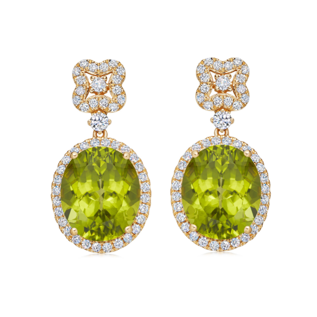 Signatures Oval Peridot and Diamond Flower Earrings – Kiki McDonough