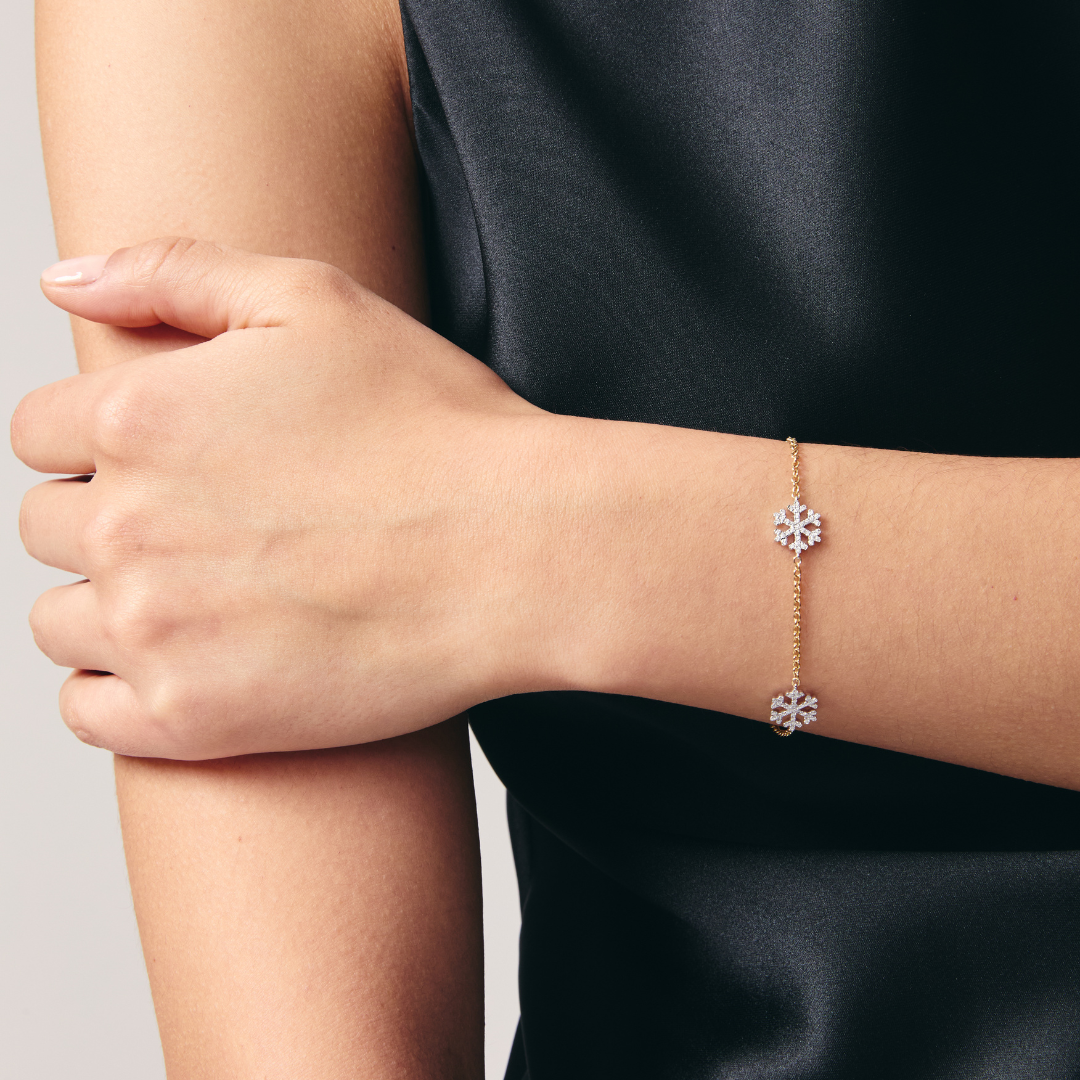 Snowflake Multi Diamond Motif Bracelet