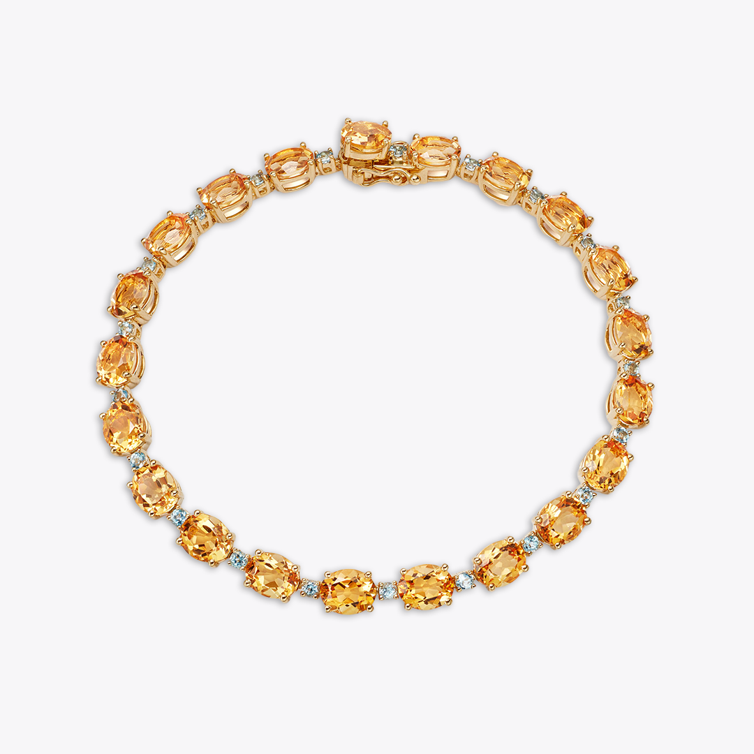 Signatures Citrine and Blue Topaz Bracelet