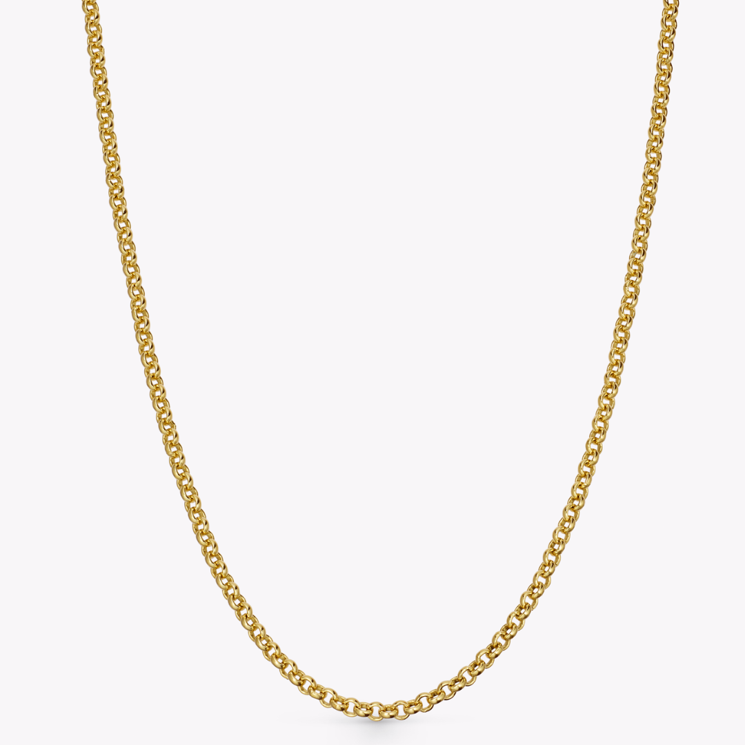 18ct Yellow Gold 22"/20" Baby Belcher Chain