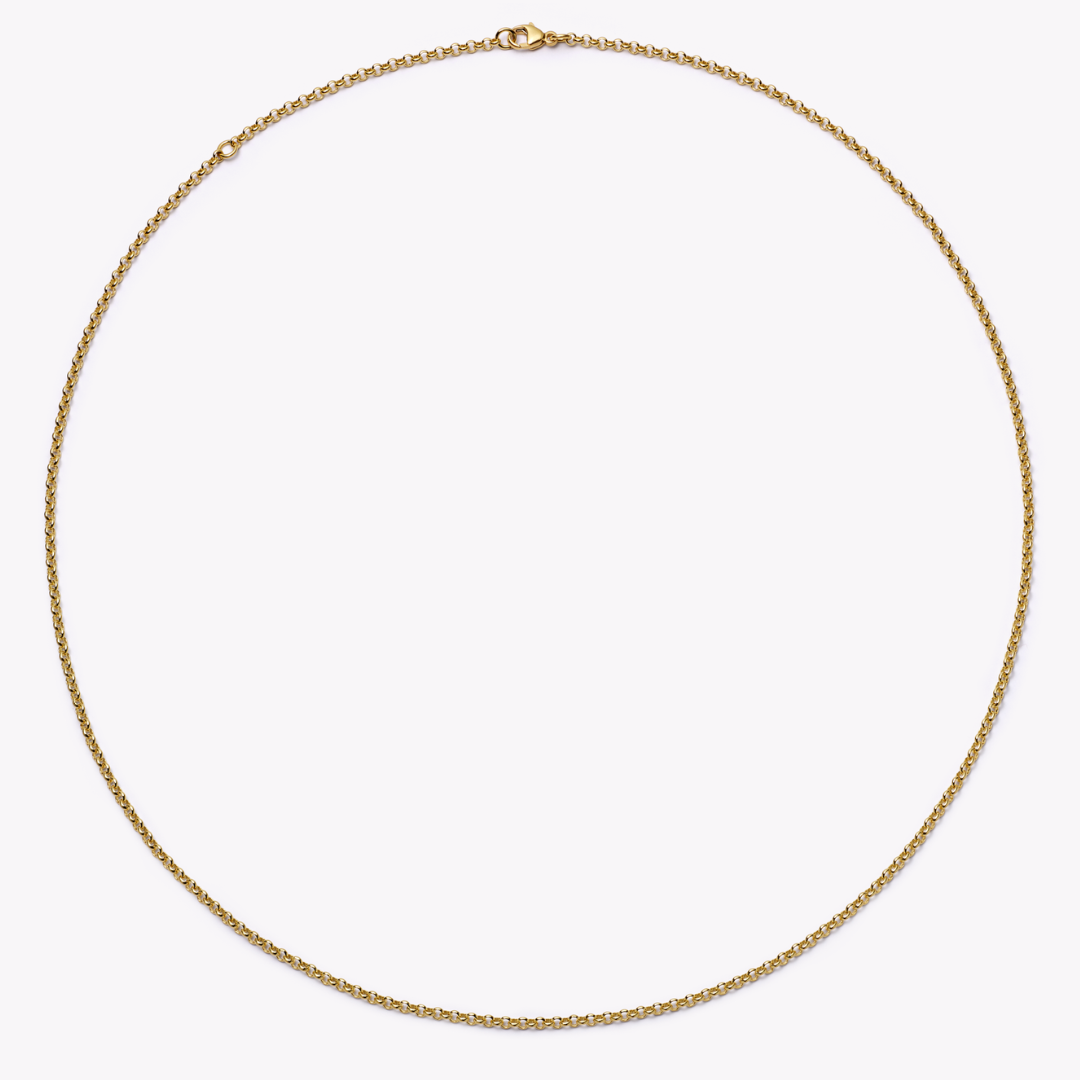 18ct Yellow Gold 22"/20" Light Baby Belcher Chain