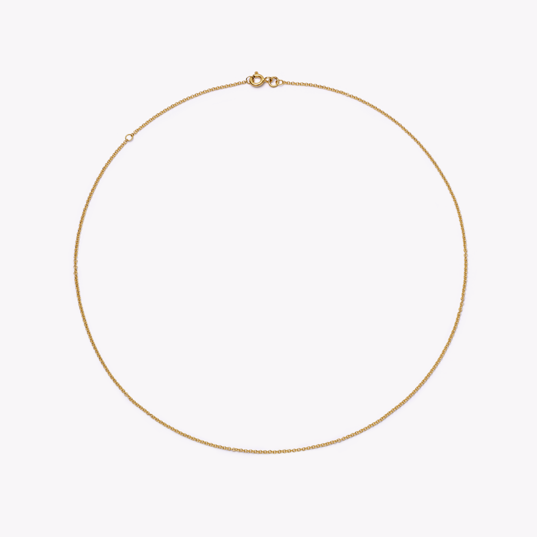 18ct Yellow Gold 18"/16" Close-Tight Trace Chain