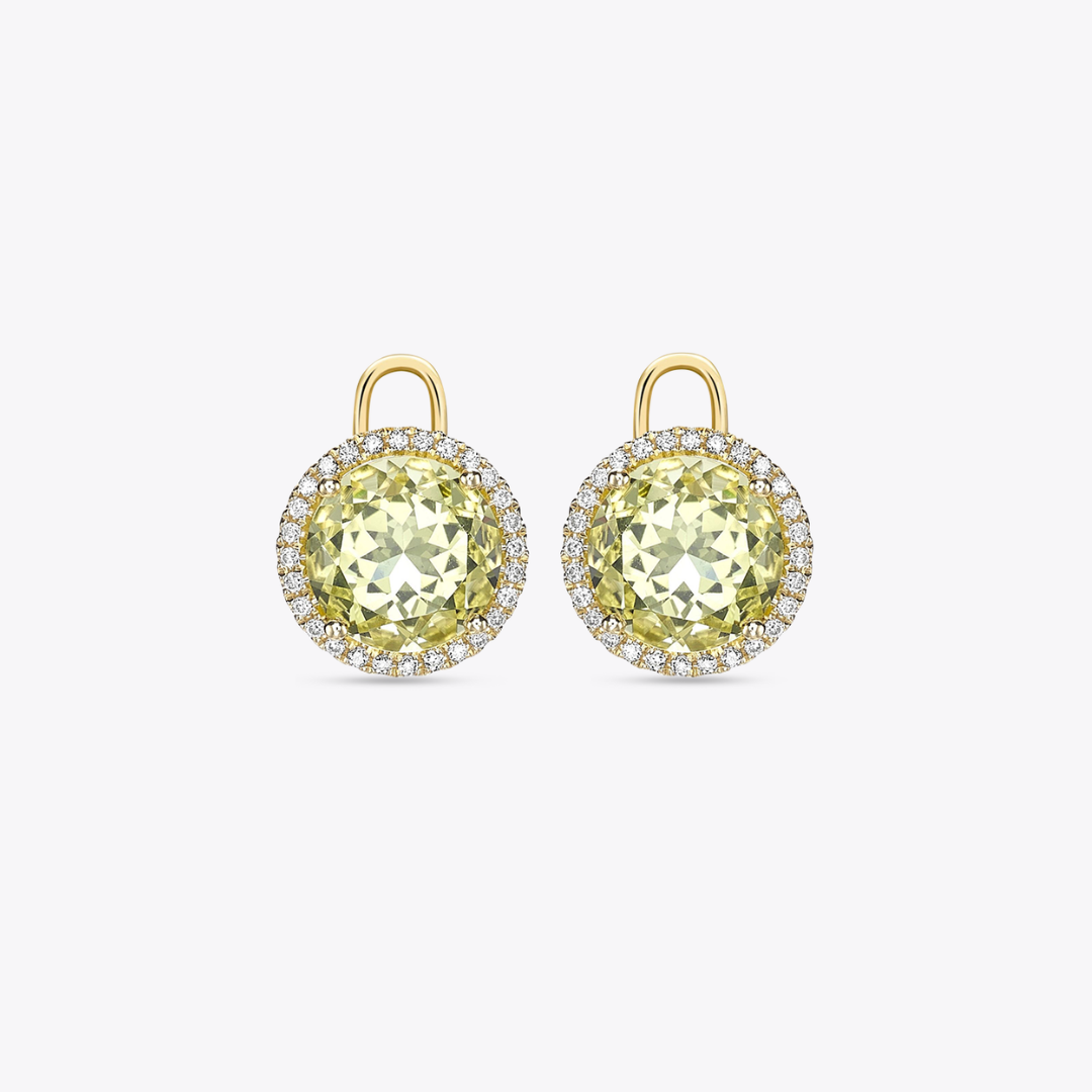 Grace Lemon Quartz and Diamond Detachable Drops