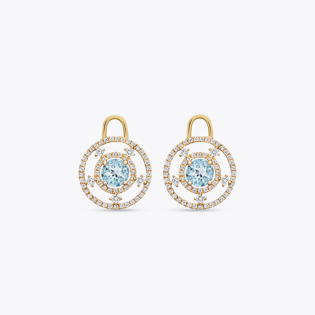 Apollo Blue Topaz and Diamond Detachable Drops