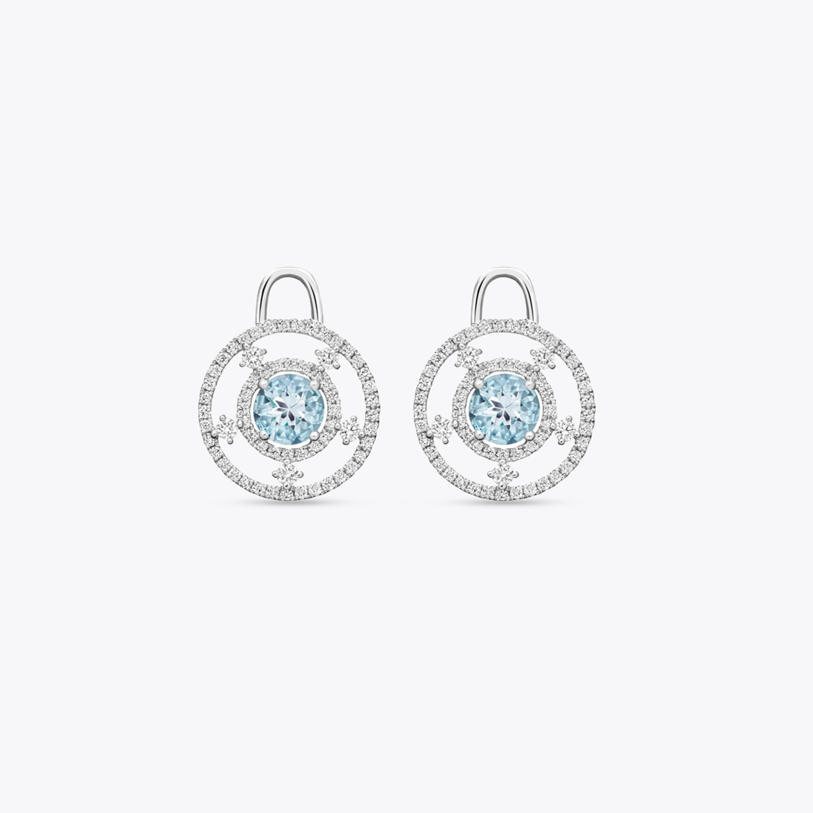Apollo Blue Topaz and Diamond Detachable Drops