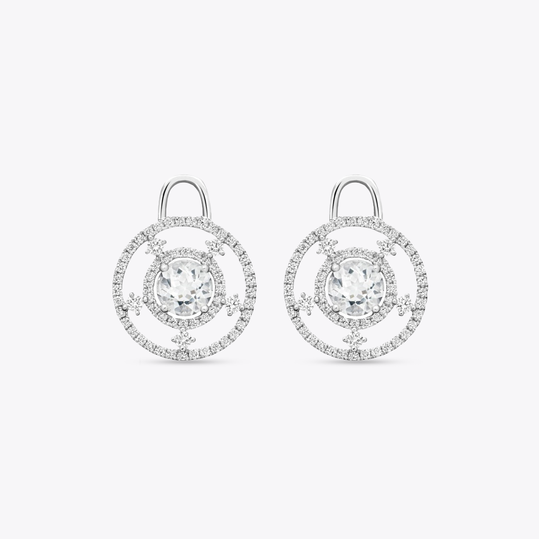 Apollo White Topaz and Diamond Detachable Drops