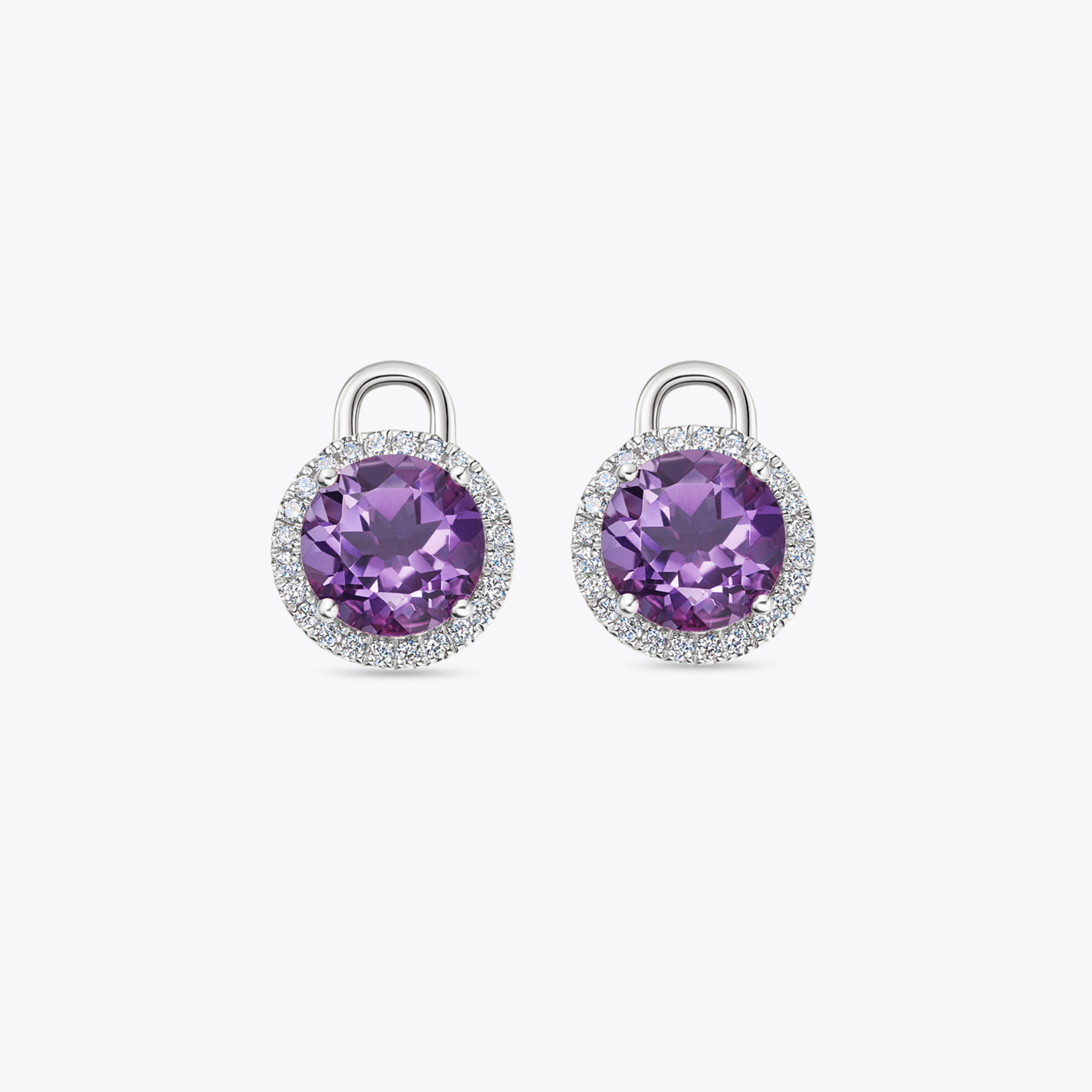 Grace Mini Amethyst and Diamond Detachable Drops