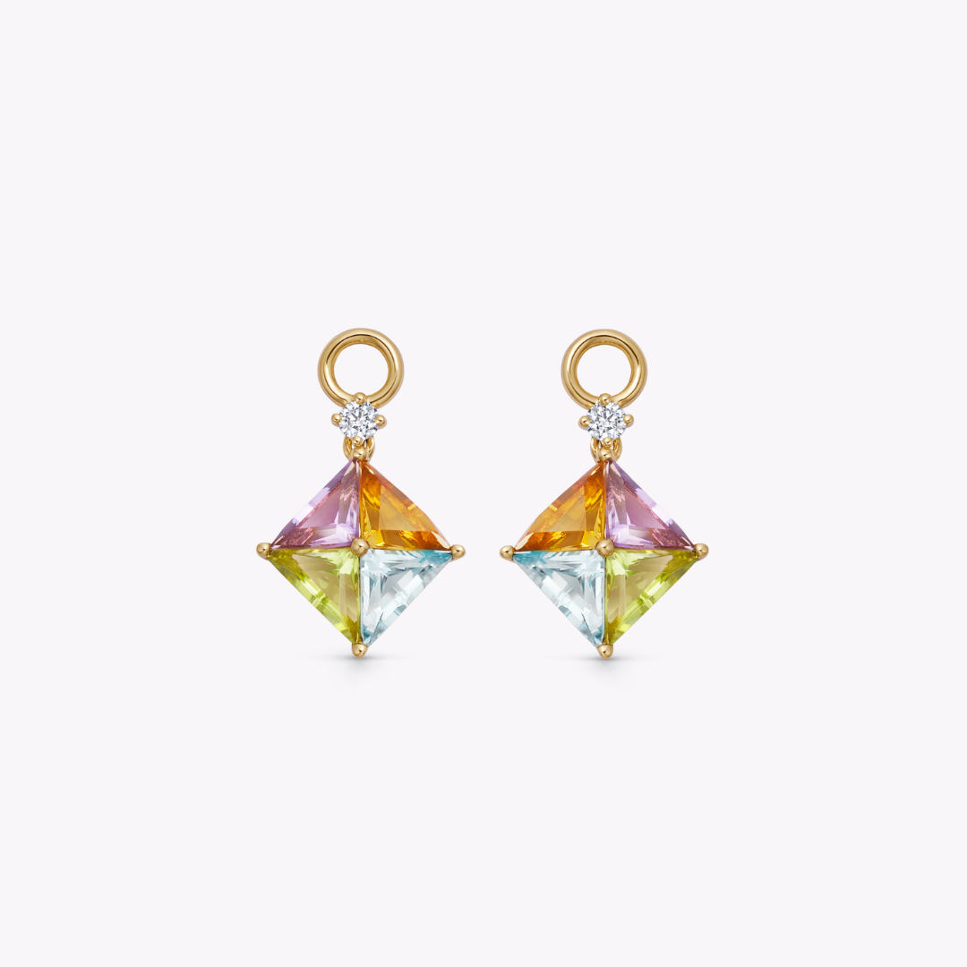 Harlequin Multi Gemstone Detachable Drops
