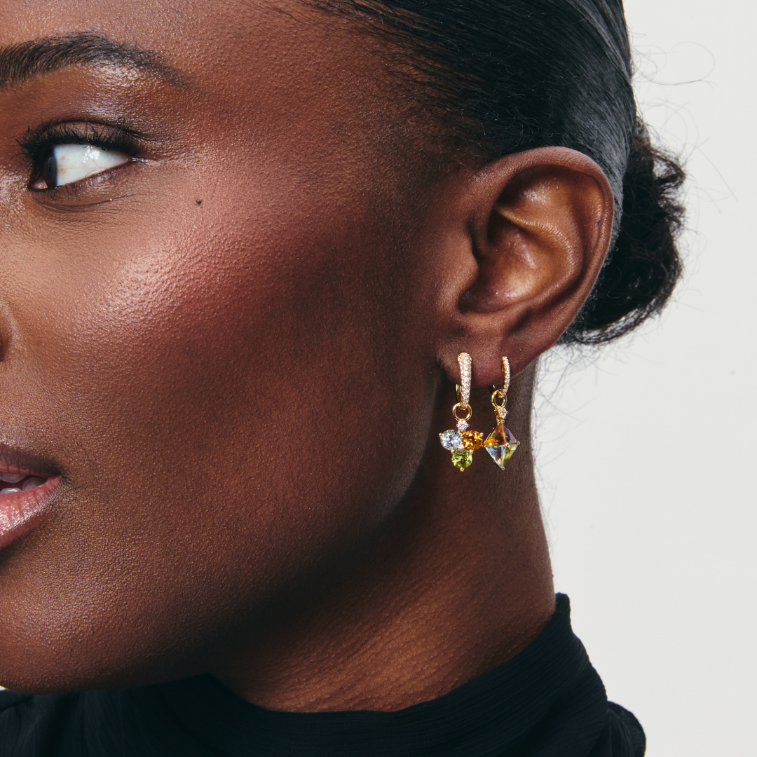 Harlequin Multi Gemstone Detachable Drops