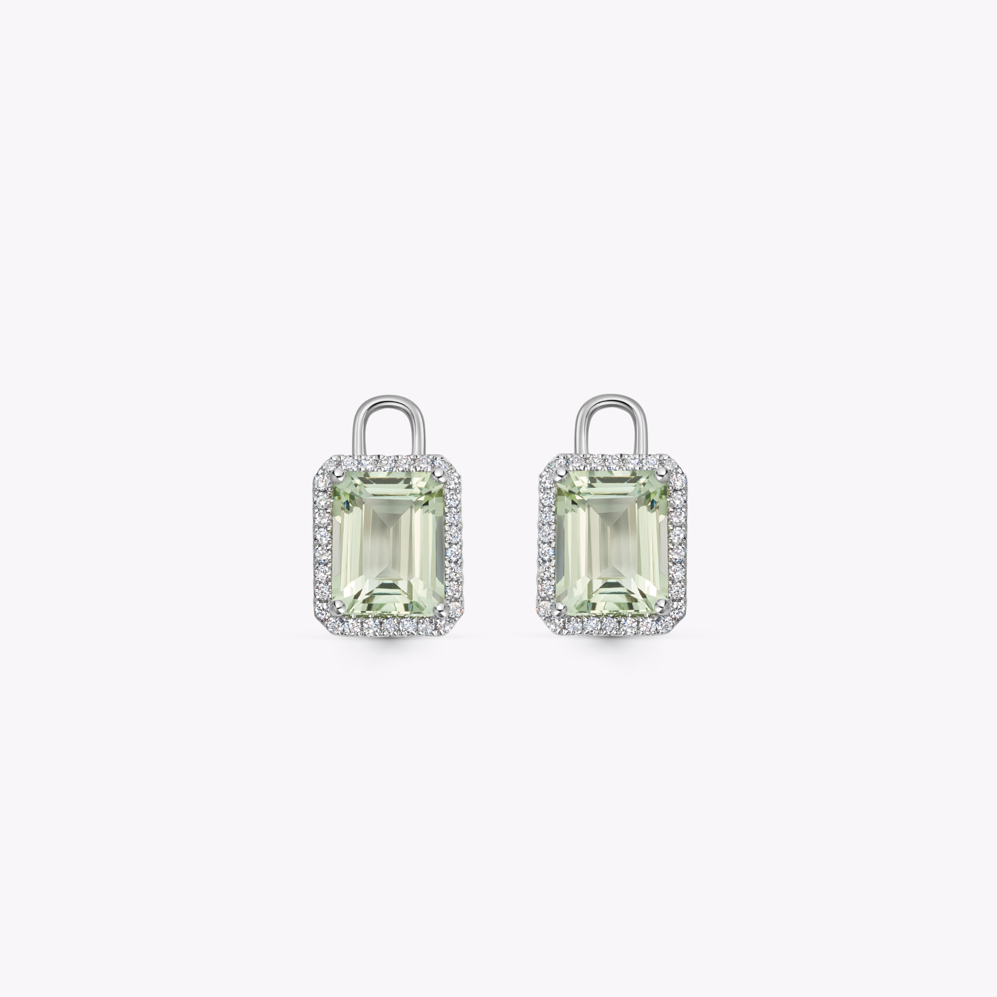 Special Editions Octagon Green Beryl and Diamond Detachable Drops