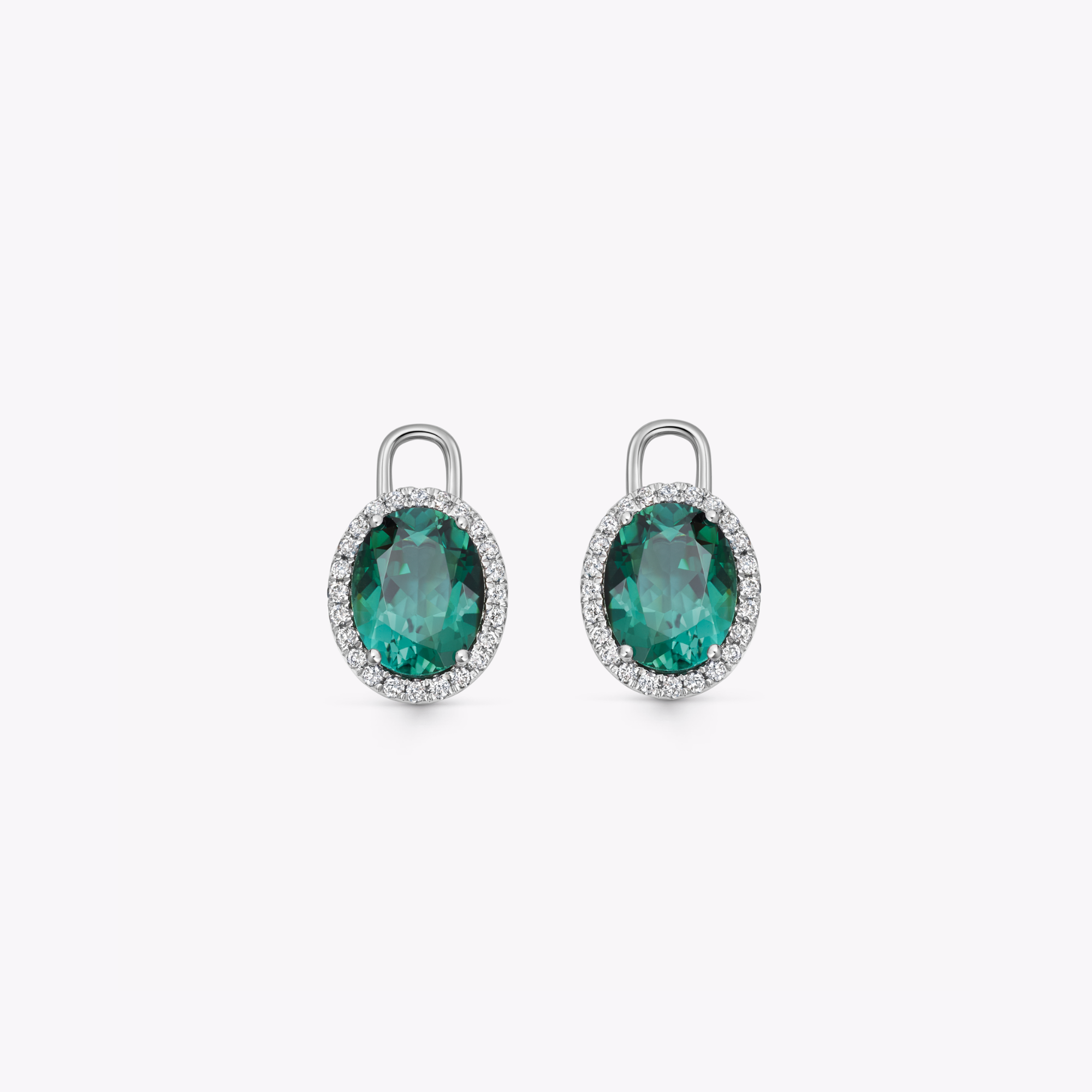 Special Editions Medium Oval Green Tourmaline and Diamond Detachable Drops