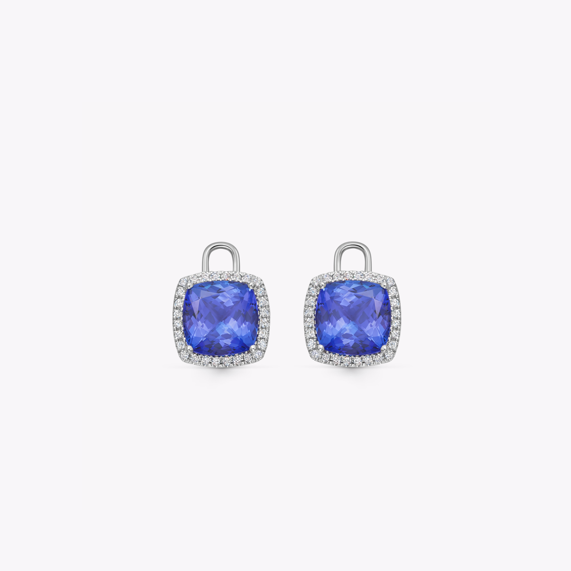 Special Editions Cushion Tanzanite and Diamond Detachable Drops
