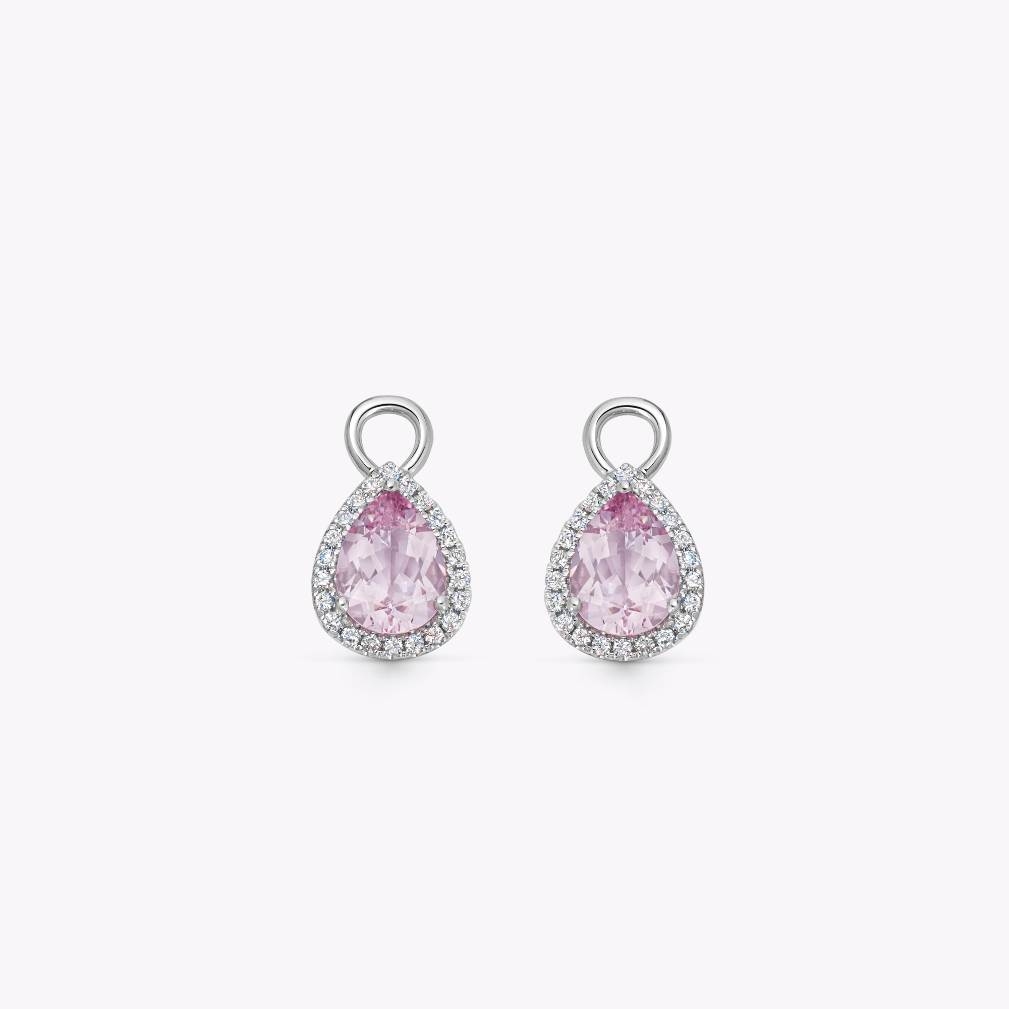 Special Editions Pear Morganite and Diamond Detachable Drops