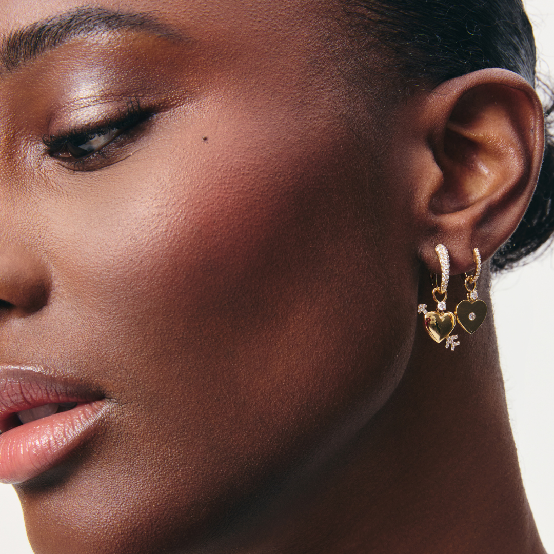 Heart and Diamond Arrow Detachable Drops