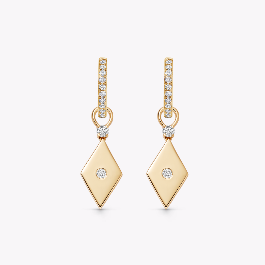 Diamond Centre Diamond Motif Detachable Drops