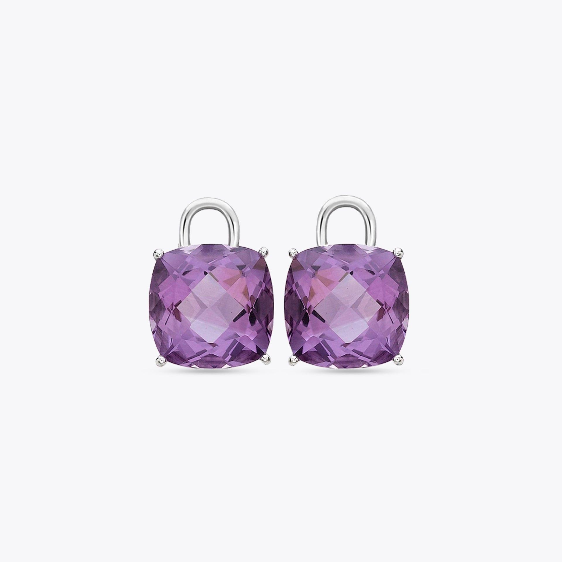 Cushion Amethyst Detachable Drops