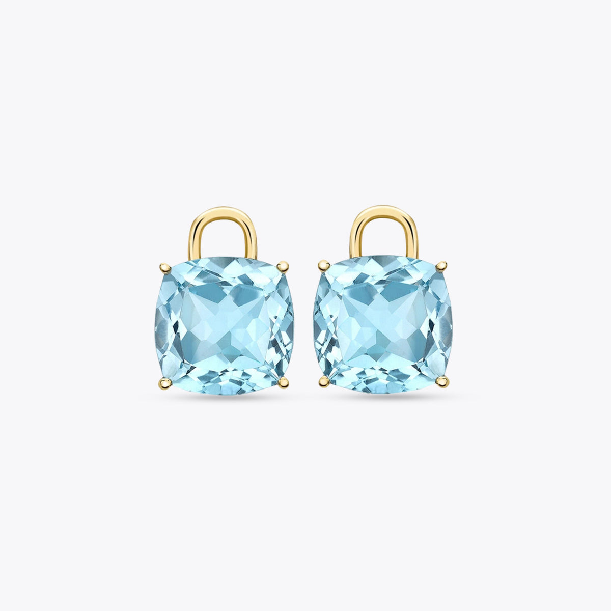 Kiki Cushion Blue Topaz Detachable Drops