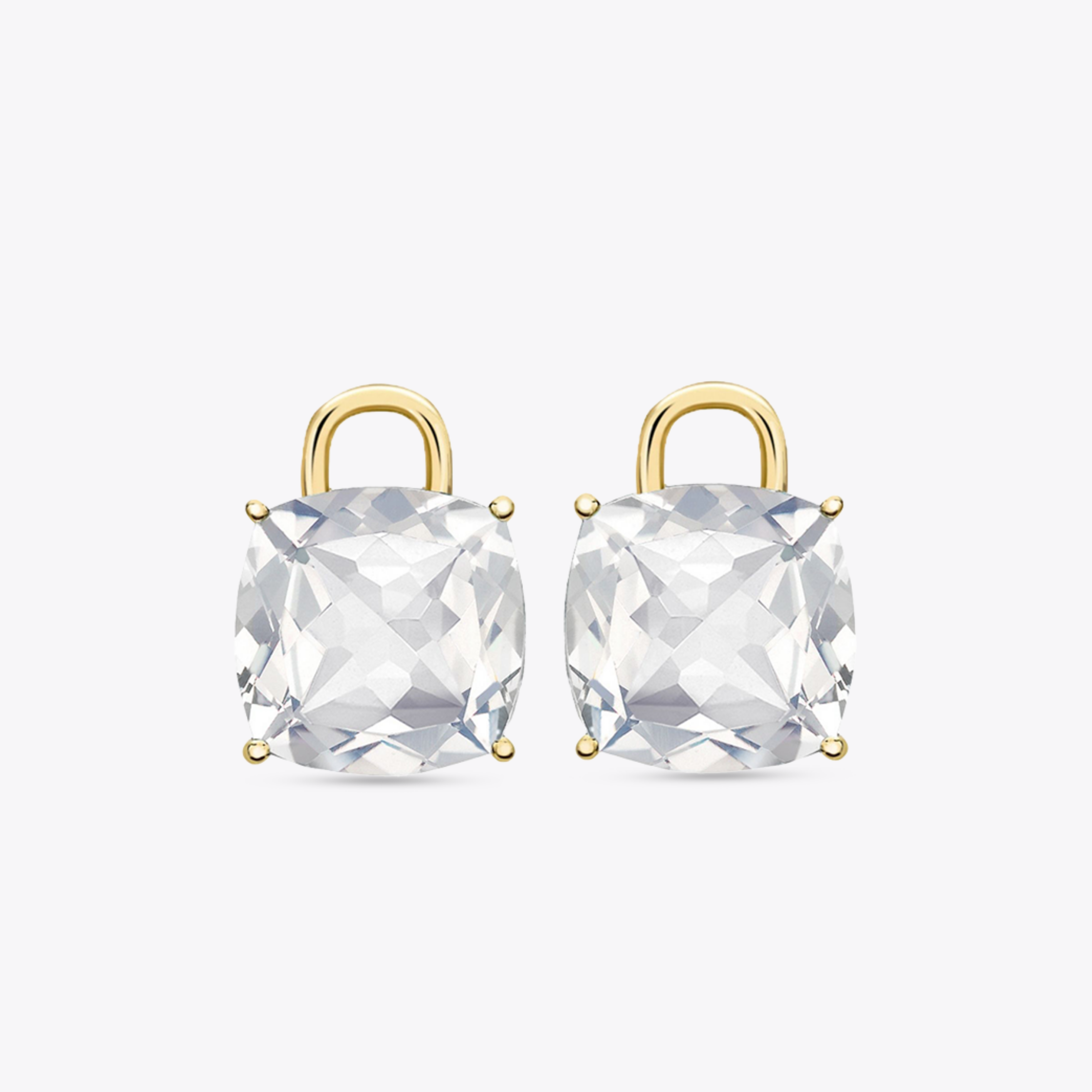 Kiki Cushion White Topaz Detachable Drops