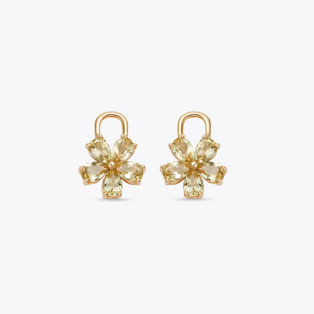 Petals Lemon Quartz Flower Detachable Drops