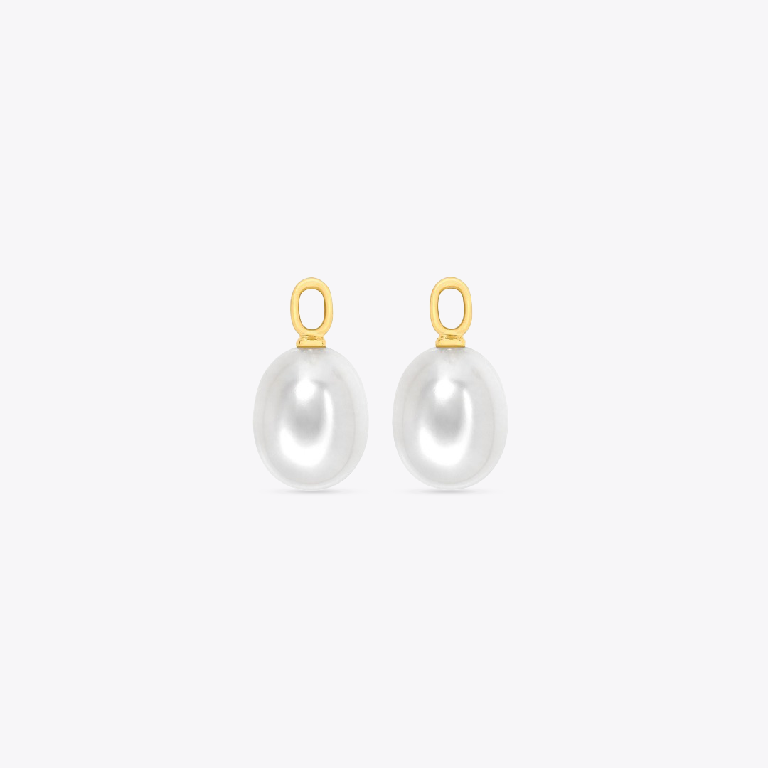 Pearl and Diamond Drop Earrings in Yellow Gold – Kiki McDonough