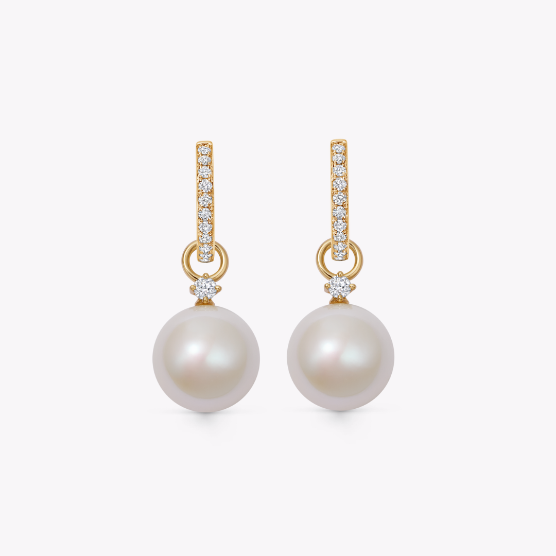 Pearl and Diamond Accent Detachable Drops